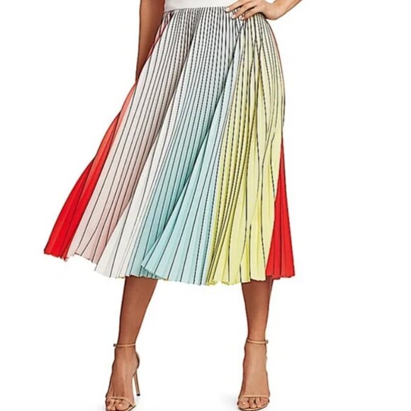 Alice and Olivia Arden Pleated Midi Skirt sz 4 NWT - Picture 1 of 5